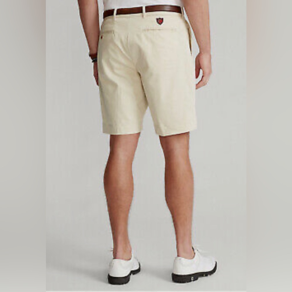 Vintage Polo Golf Ralph Lauren Shorts Cotton Twill Stretch Chino Logo Size 38